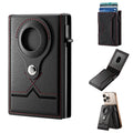 Men's RFID Leather Wallet with Magnetic Phone Holder | 9 Card Slots & Slim Capacity
