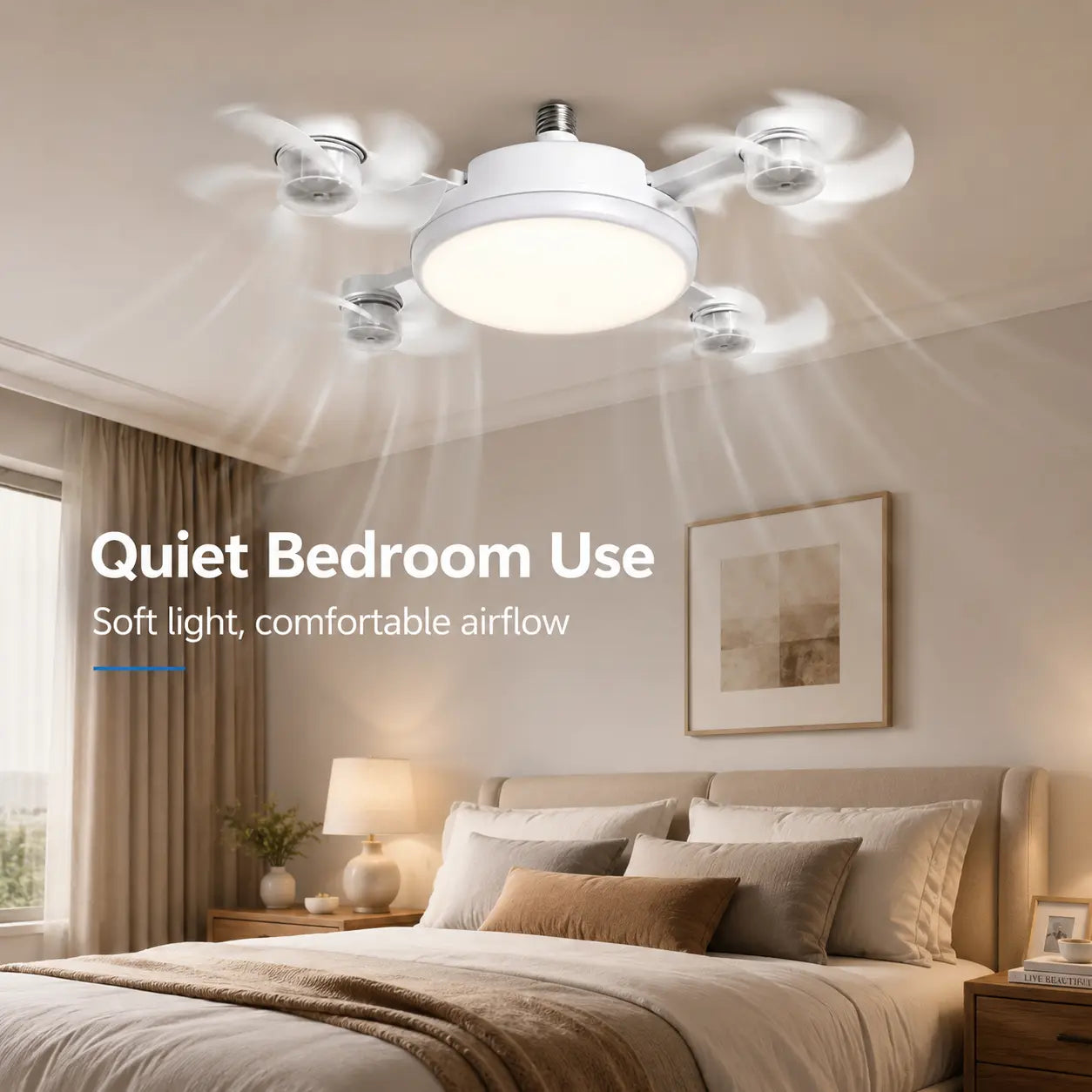 Smart Screw-In Ceiling Fan & Light