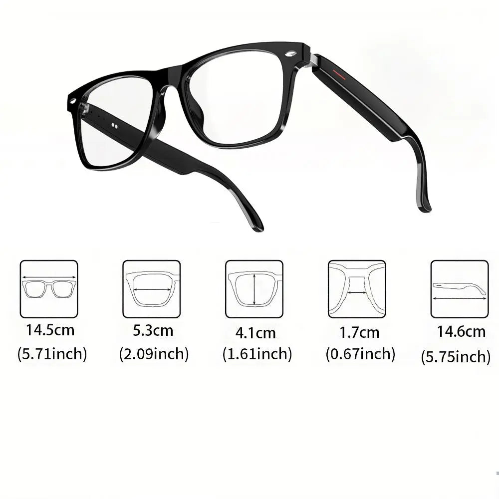 Senbono Smart Audio Glasses: Bluetooth Eyewear with Mic & Clear Lens