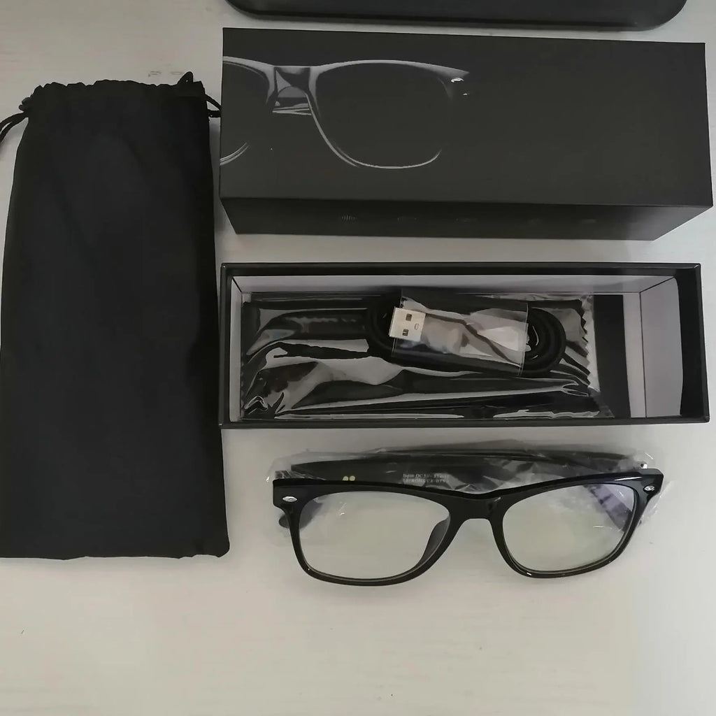Senbono Smart Audio Glasses: Bluetooth Eyewear with Mic & Clear Lens
