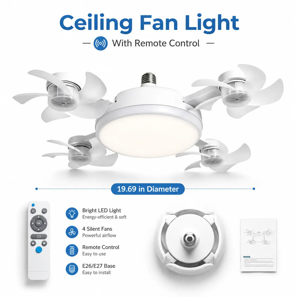 Smart Screw-In Ceiling Fan & Light