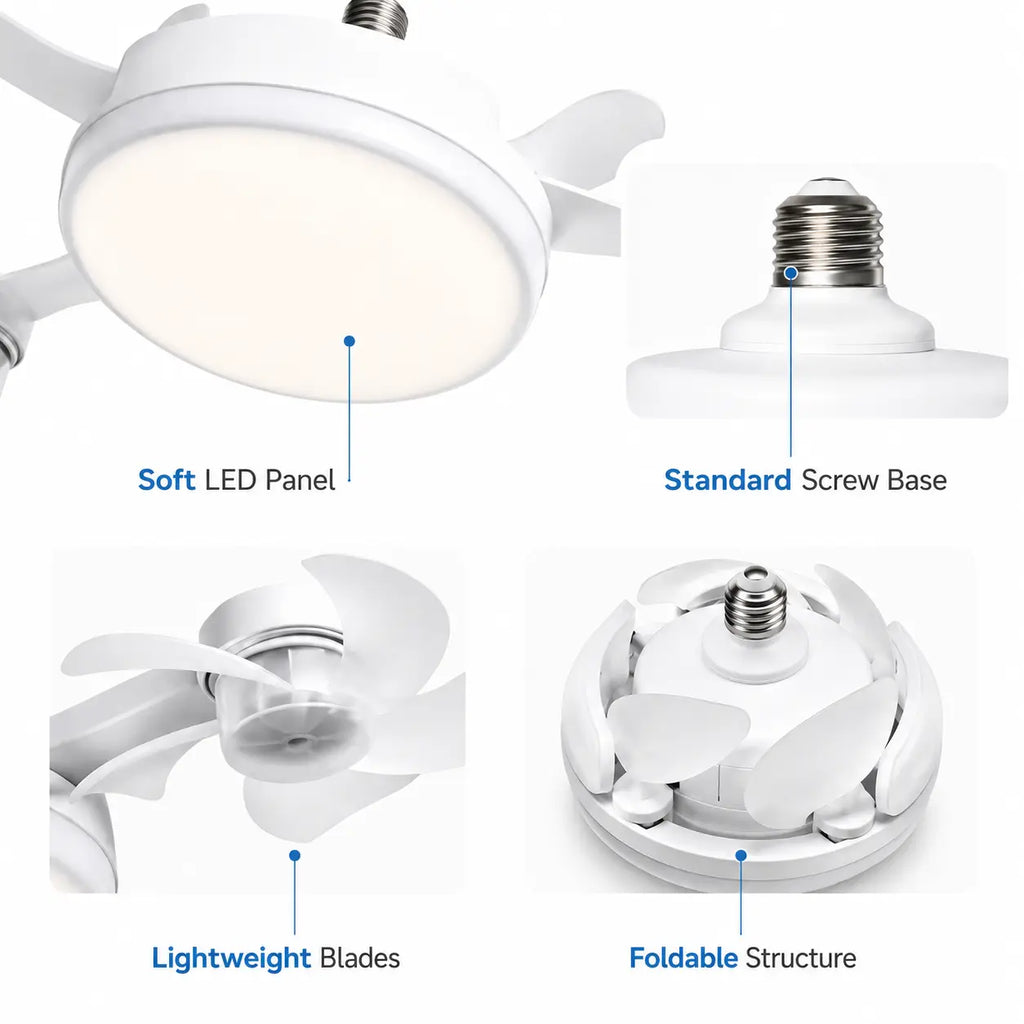 Smart Screw-In Ceiling Fan & Light